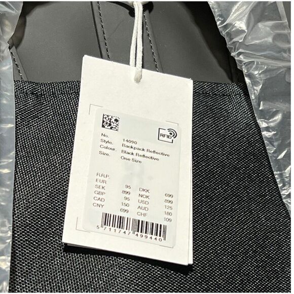 RAINS Backpack WMNS Reflective | 70 Black H18.9 x W11.8 x D4.7” Rucksack‎ 14090 main image 15